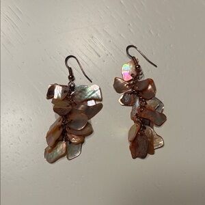 Brown dangle earrings